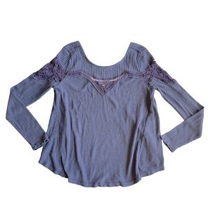 Free People Purple Scoop Neck Sweater